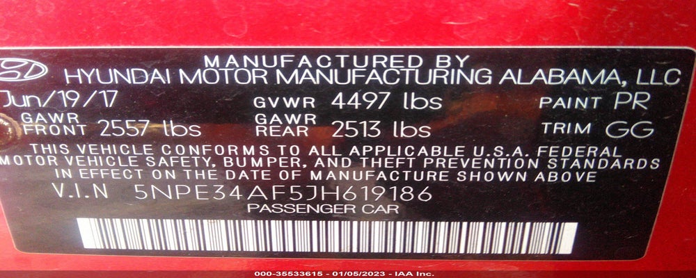 5NPE34AF5JH619186 2018 HYUNDAI SONATA photo no. 9
