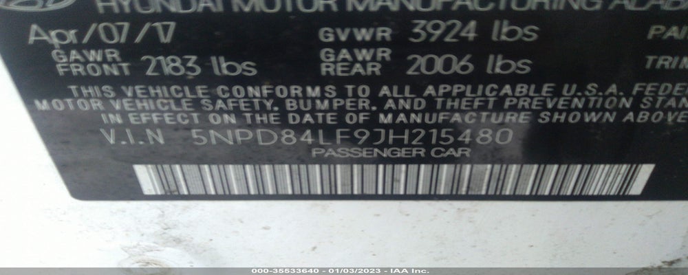 5NPD84LF9JH215480 2018 HYUNDAI ELANTRA photo no. 9