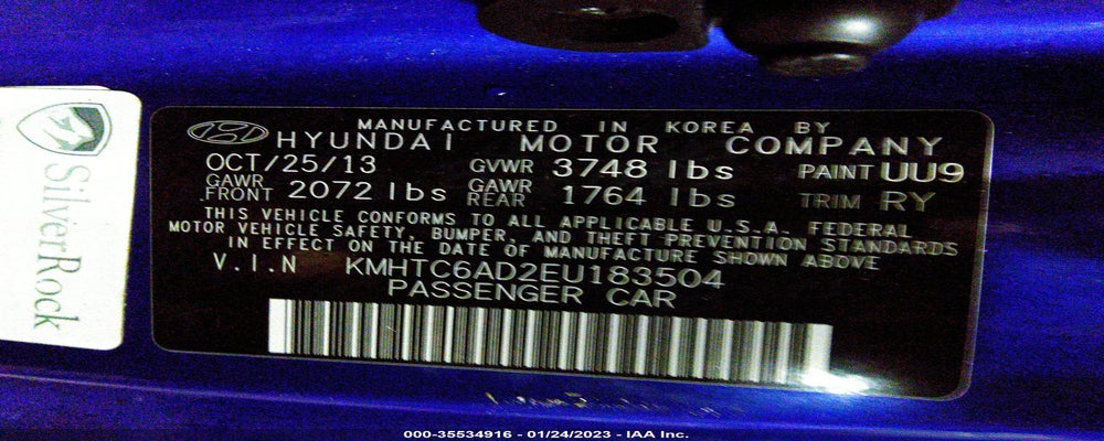 KMHTC6AD2EU183504 2014 HYUNDAI VELOSTER photo no. 9