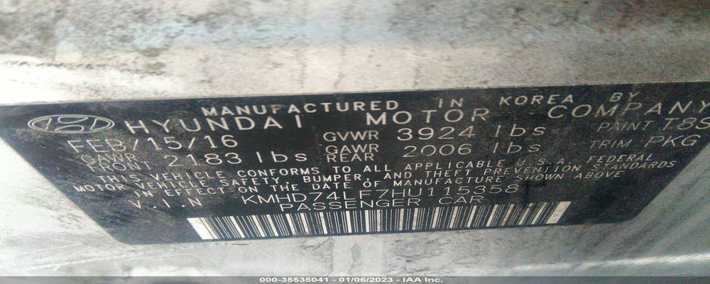 KMHD74LF7HU115358 2017 HYUNDAI ELANTRA photo no. 9