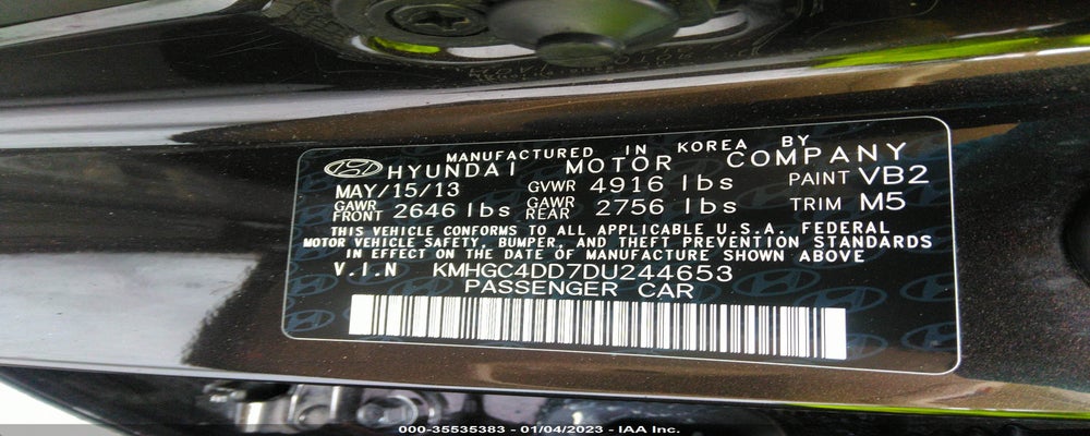 KMHGC4DD7DU244653 2013 HYUNDAI GENESIS photo no. 9