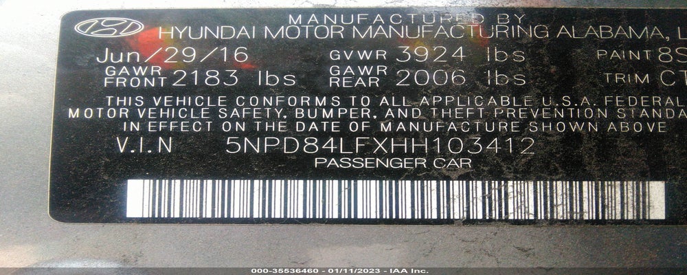 5NPD84LFXHH103412 2017 HYUNDAI ELANTRA photo no. 9