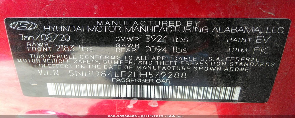 5NPD84LF2LH579288 2020 HYUNDAI ELANTRA photo no. 9