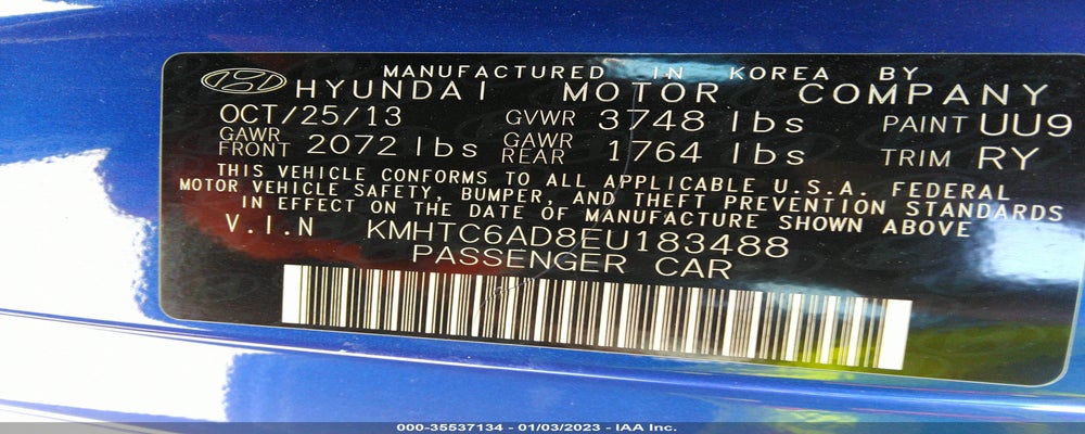 KMHTC6AD8EU183488 2014 HYUNDAI VELOSTER photo no. 9