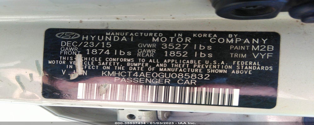 KMHCT4AE0GU085832 2016 HYUNDAI ACCENT photo no. 9