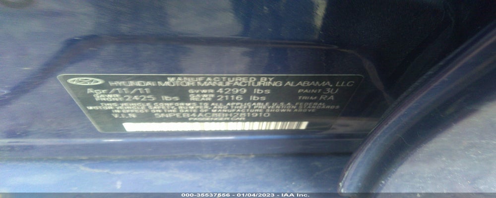 5NPEB4AC8BH281910 2011 HYUNDAI SONATA photo no. 9