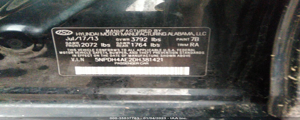 5NPDH4AE2DH381421 2013 HYUNDAI ELANTRA photo no. 9