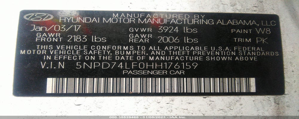 5NPD74LF0HH176159 2017 HYUNDAI ELANTRA photo no. 9