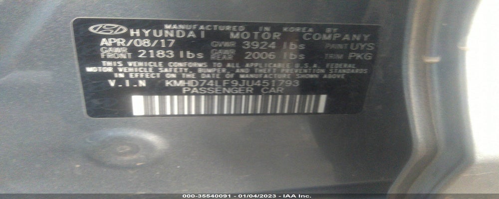 KMHD74LF9JU451793 2018 HYUNDAI ELANTRA photo no. 9