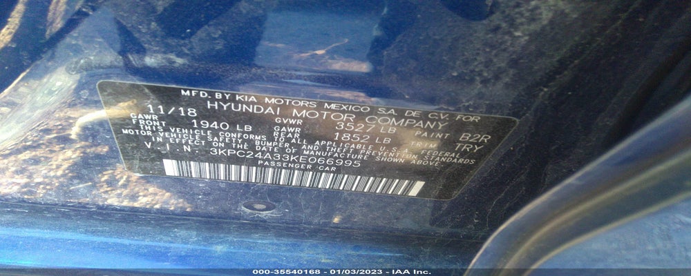3KPC24A33KE066995 2019 HYUNDAI ACCENT photo no. 9