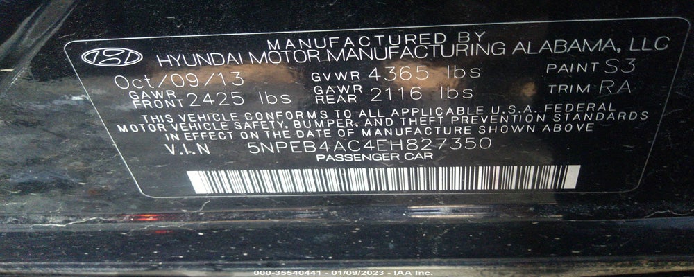5NPEB4AC4EH827350 2014 HYUNDAI SONATA photo no. 9