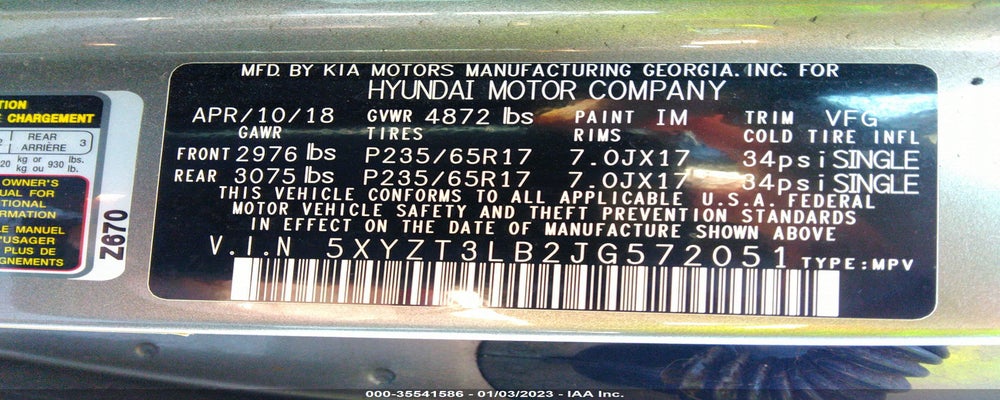 5XYZT3LB2JG572051 2018 HYUNDAI SANTA FE SPORT photo no. 9