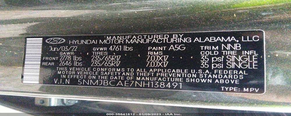 5NMJBCAE7NH138491 2022 HYUNDAI TUCSON photo no. 9