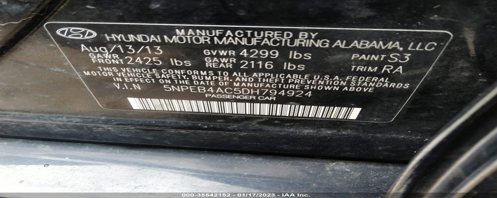 5NPEB4AC5DH794924 2013 HYUNDAI SONATA photo no. 9