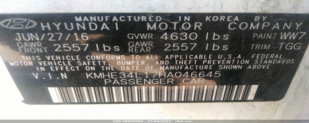 KMHE34L17HA046645 2017 HYUNDAI SONATA photo no. 9