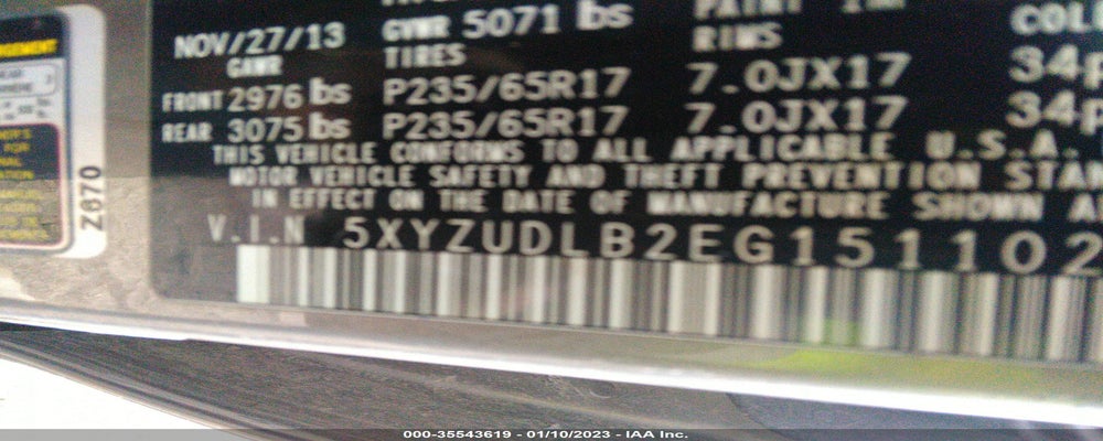 5XYZUDLB2EG151102 2014 HYUNDAI SANTA FE SPORT photo no. 9