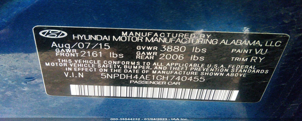 5NPDH4AE1GH740455 2016 HYUNDAI ELANTRA photo no. 9