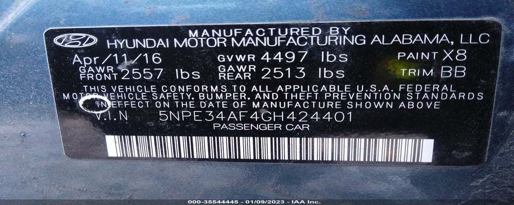5NPE34AF4GH424401 2016 HYUNDAI SONATA photo no. 9