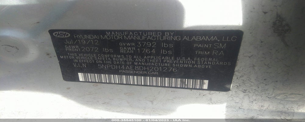 5NPDH4AE8DH201276 2013 HYUNDAI ELANTRA photo no. 9