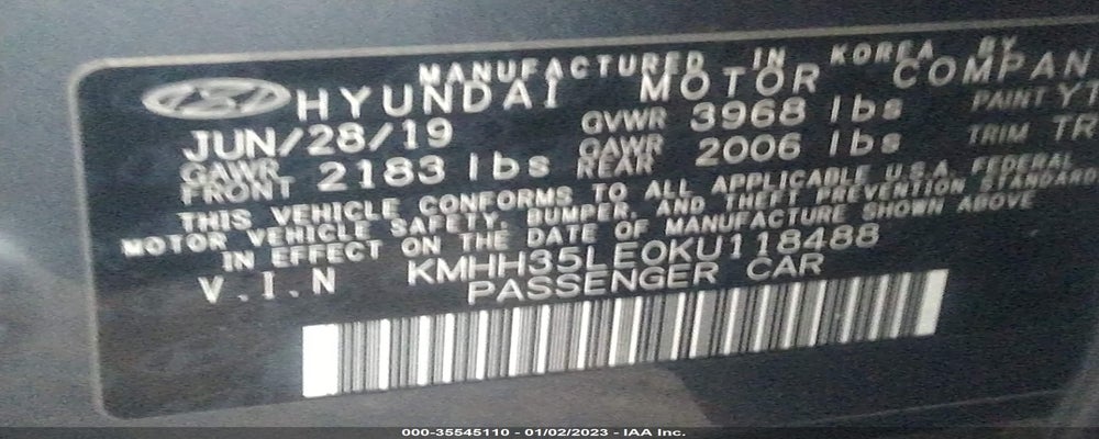 KMHH35LE0KU118488 2019 HYUNDAI ELANTRA GT photo no. 9