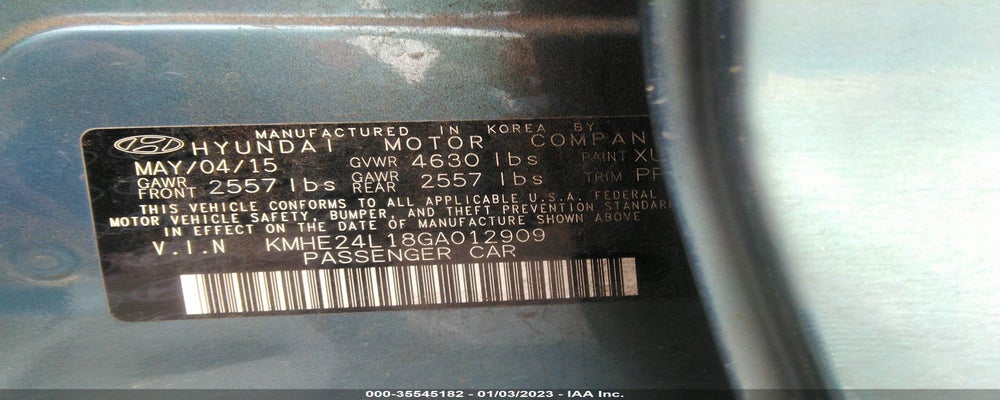 KMHE24L18GA012909 2016 HYUNDAI SONATA HYBRID photo no. 9