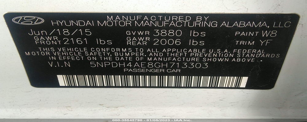 5NPDH4AE8GH713303 2016 HYUNDAI ELANTRA photo no. 9