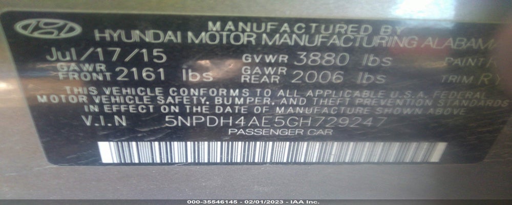 5NPDH4AEXGHT29247 2016 HYUNDAI ELANTRA photo no. 9