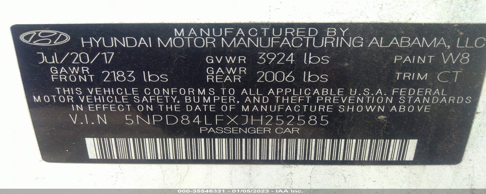 5NPD84LFXJH252585 2018 HYUNDAI ELANTRA photo no. 9