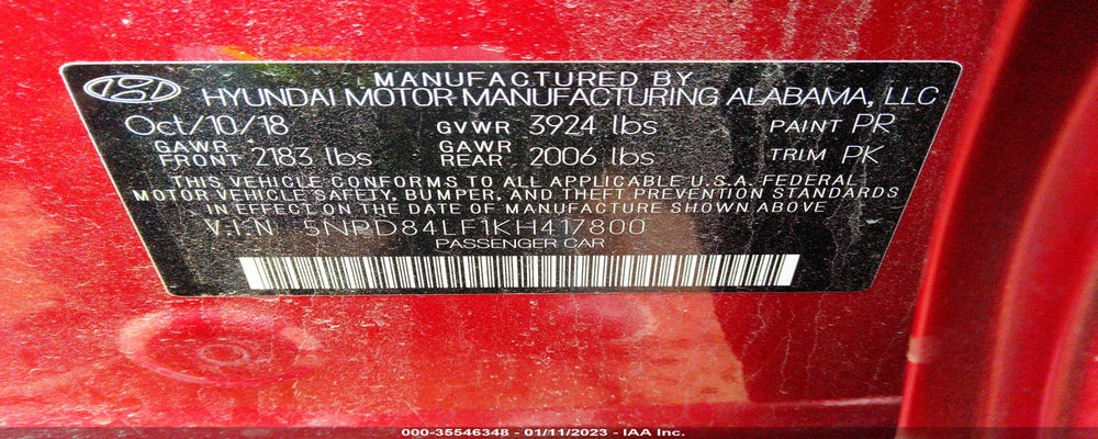 5NPD84LF1KH417800 2019 HYUNDAI ELANTRA photo no. 9