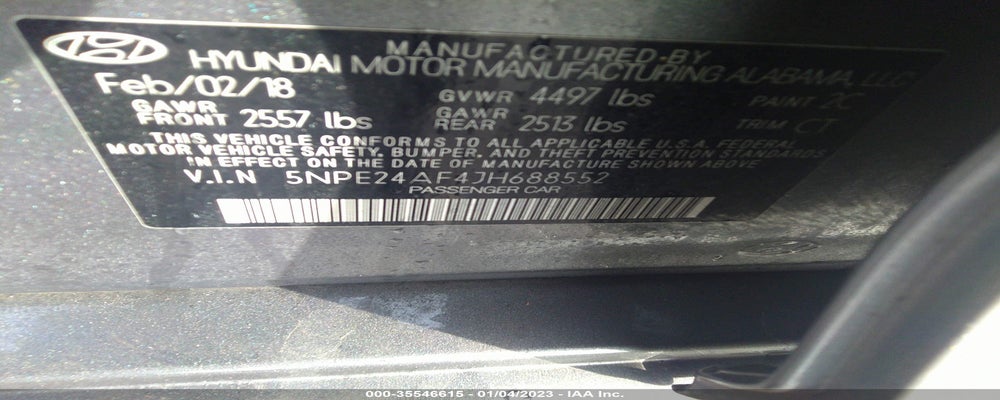 5NPE24AF4JH688552 2018 HYUNDAI SONATA photo no. 9