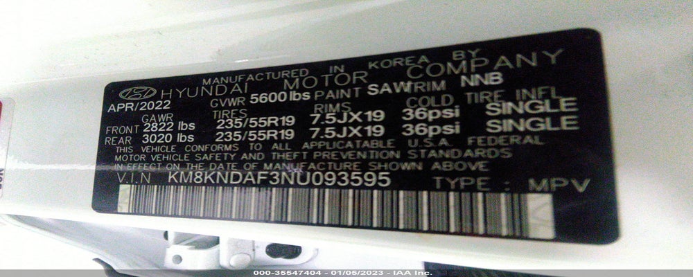KM8KNDAF3NU093595 2022 HYUNDAI IONIQ 5 photo no. 9