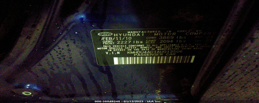 KMHDU4AD1AU013506 2010 HYUNDAI ELANTRA photo no. 9