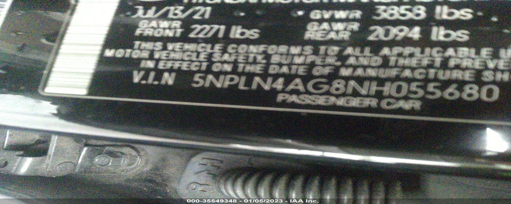 5NPLN4AG8NH055680 2022 HYUNDAI ELANTRA photo no. 9