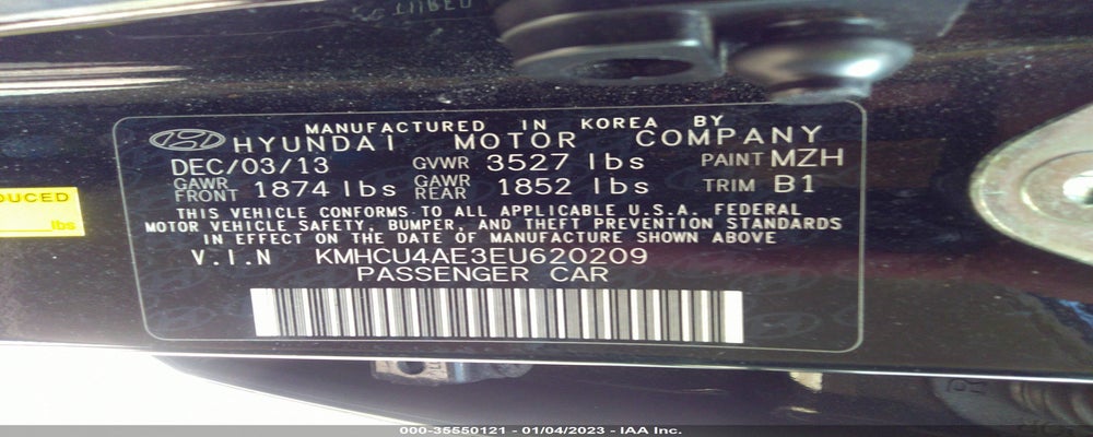 KMHCU4AE3EU620209 2014 HYUNDAI ACCENT photo no. 9