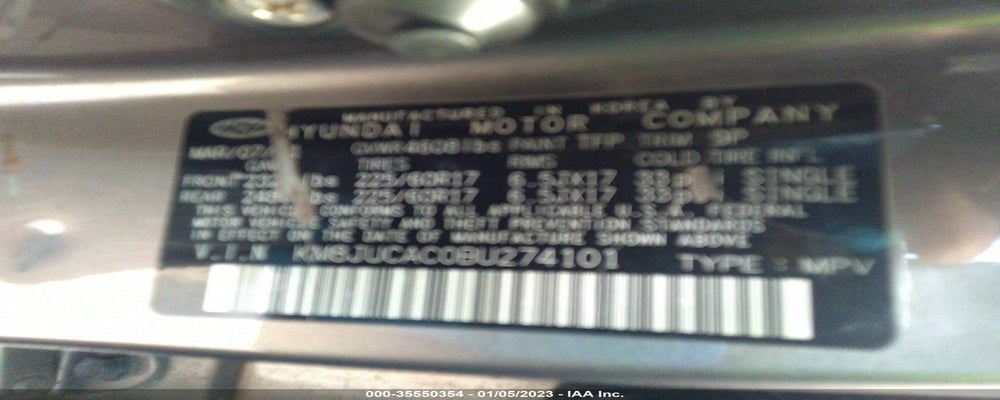 KM8JUCAC0BU274101 2011 HYUNDAI TUCSON photo no. 9