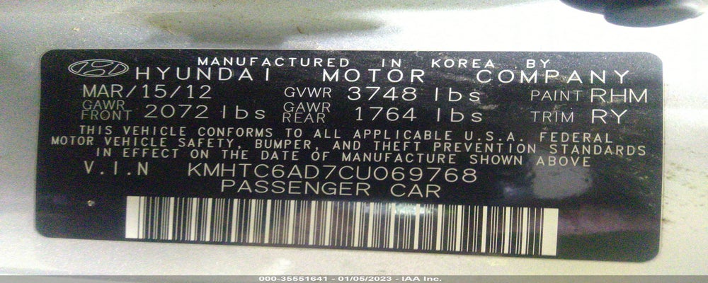KMHTC6AD7CU069768 2012 HYUNDAI VELOSTER photo no. 9