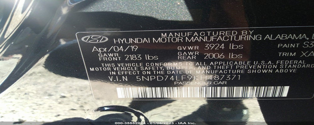5NPD74LF9KH487371 2019 HYUNDAI ELANTRA photo no. 9