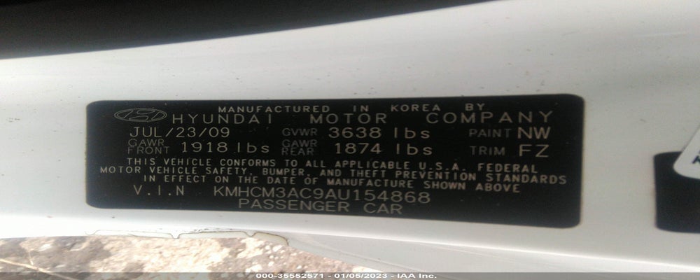 KMHCM3AC9AU154868 2010 HYUNDAI ACCENT photo no. 9