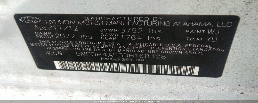 5NPDH4AE3DH168428 2013 HYUNDAI ELANTRA photo no. 9