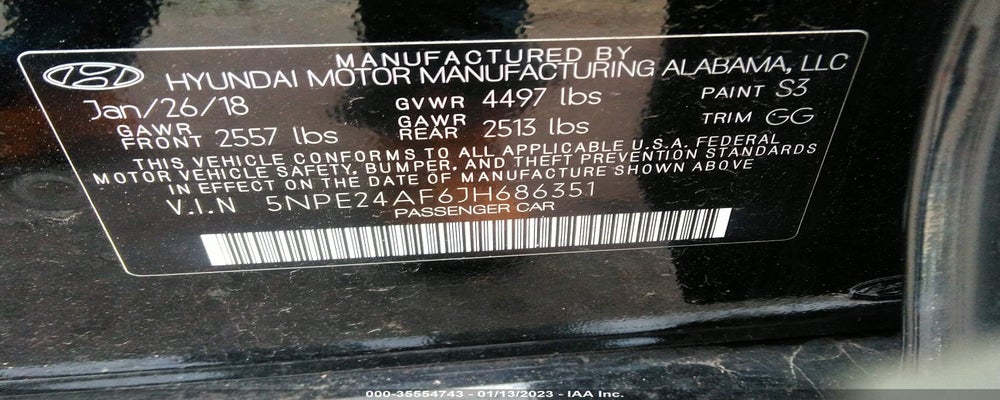 5NPE24AF6JH686351 2018 HYUNDAI SONATA photo no. 9
