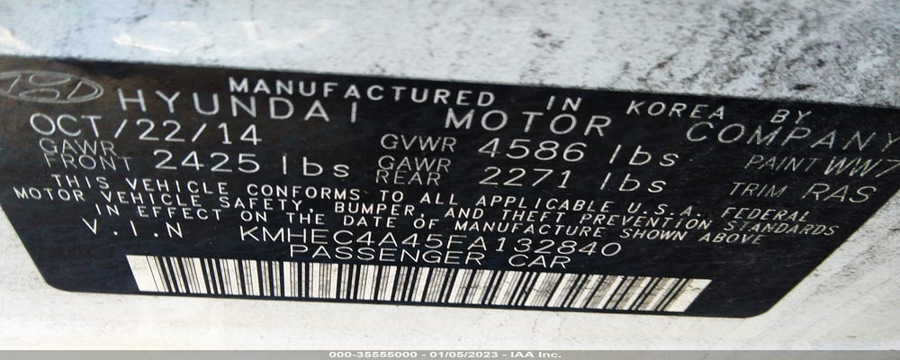 KMHEC4A45FA132840 2015 HYUNDAI SONATA HYBRID photo no. 9