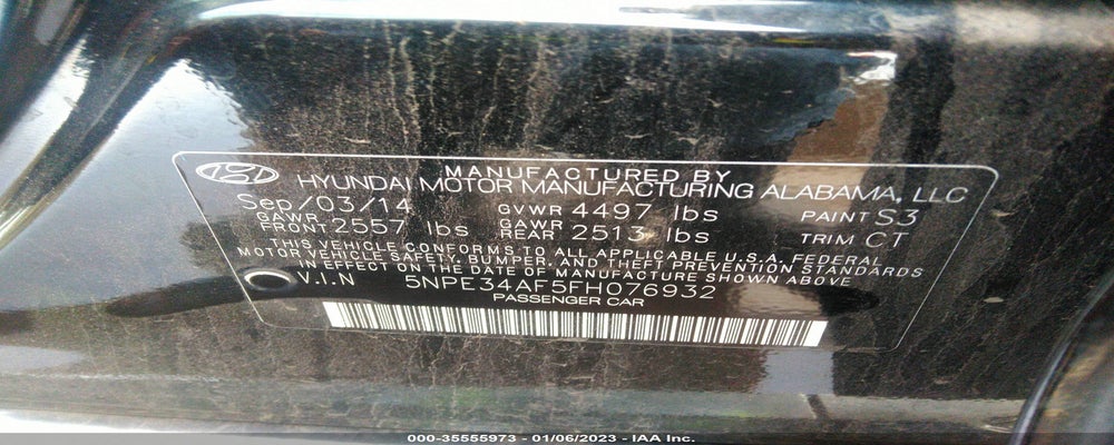 5NPE34AF5FH076932 2015 HYUNDAI SONATA photo no. 9
