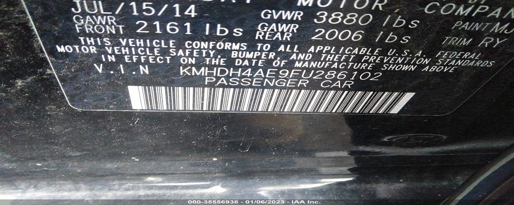 KMHDH4AE9FU286102 2015 HYUNDAI ELANTRA photo no. 9