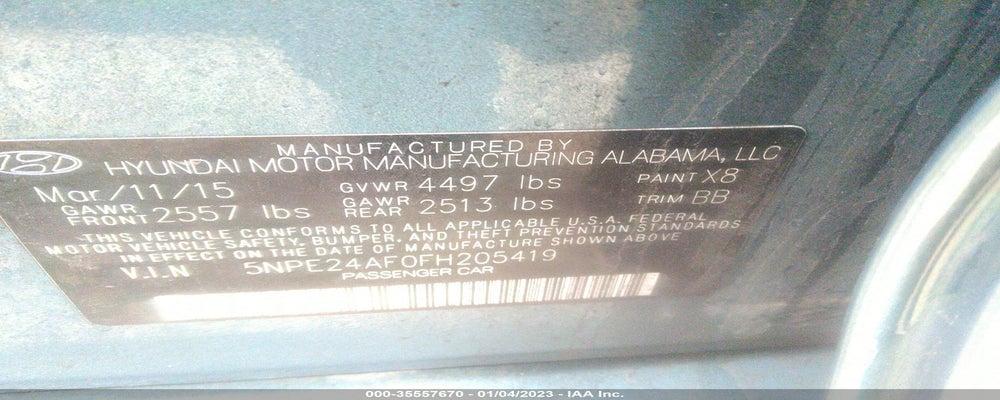 5NPE24AF0FH205419 2015 HYUNDAI SONATA photo no. 9