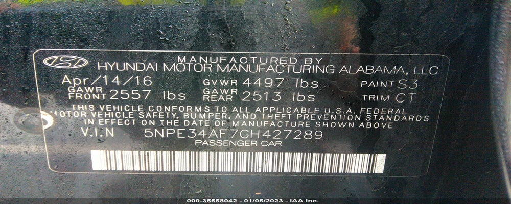 5NPE34AF7GH427289 2016 HYUNDAI SONATA photo no. 9