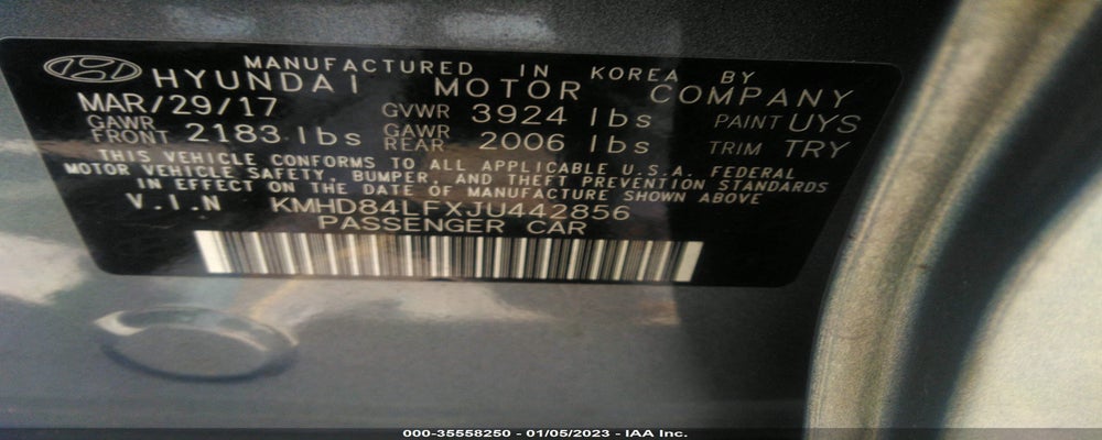 KMHD84LFXJU442856 2018 HYUNDAI ELANTRA photo no. 9
