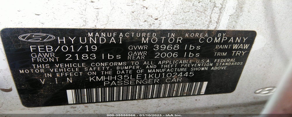 KMHH35LE1KU102445 2019 HYUNDAI ELANTRA GT photo no. 9