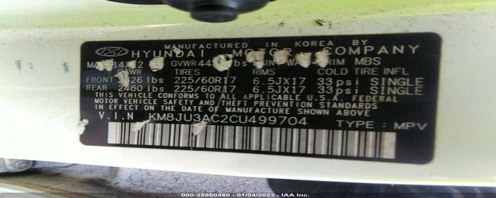 KM8JU3AC2CU499704 2012 HYUNDAI TUCSON photo no. 9