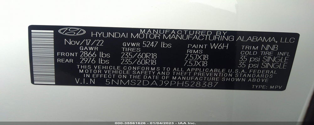 5NMS2DAJ9PH528387 2023 HYUNDAI SANTA FE photo no. 9