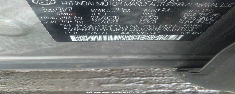 5NMZUDLA4JH081643 2018 HYUNDAI SANTA FE SPORT photo no. 9